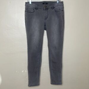 WHBM Denim Jeans Gray SKIMMER Skinny Ankle Zippers Medium Rise Stretchy 6